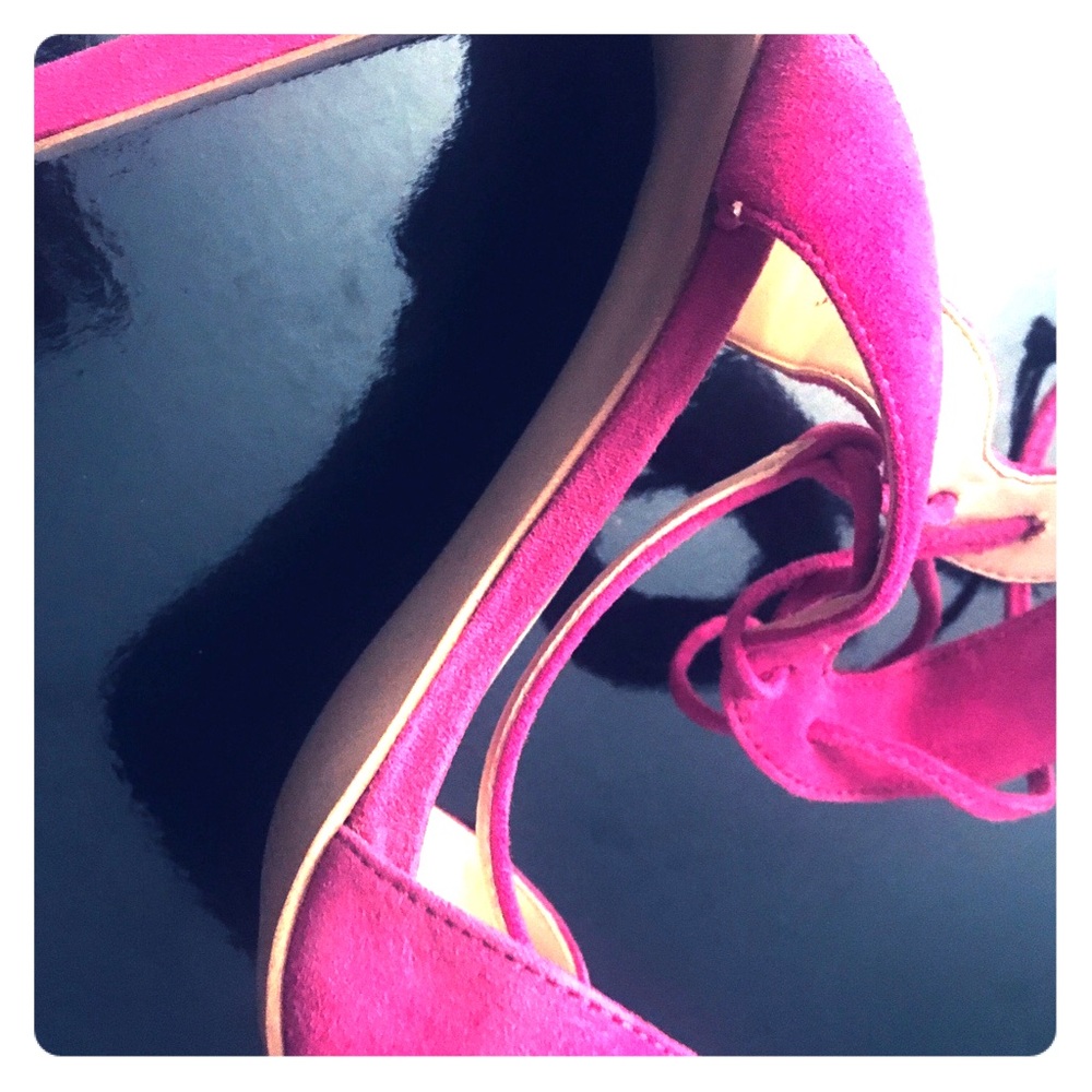 Fuschia pink shoes